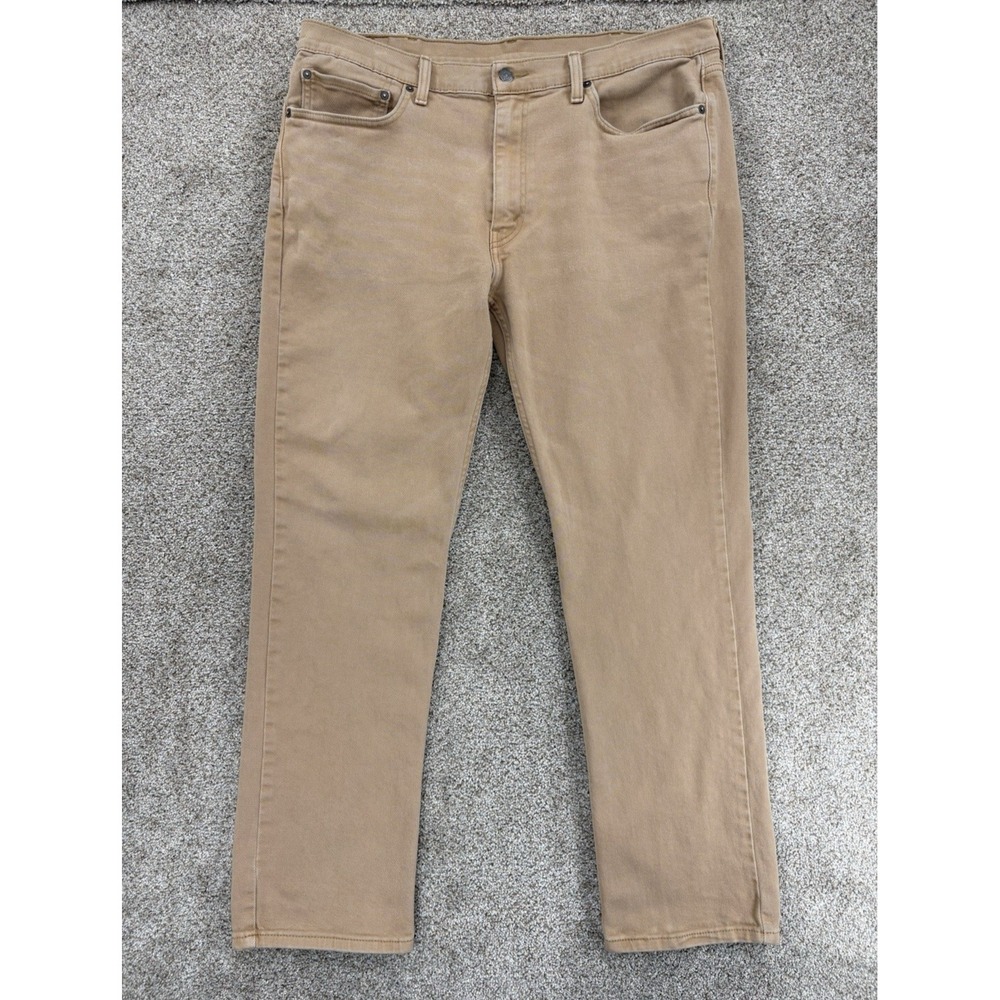 Levis 514 Jeans Men's 38x32 Beige Classic Straight Stretch Denim Neutral Minimal